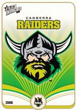 2006 Select Invincible #27 Canberra Raiders Logo Front